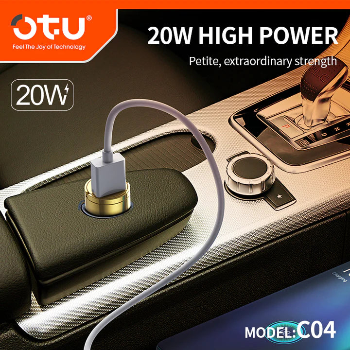 Cargador para Auto Dorado con USB + Type-C – Estilo y Carga Eficiente