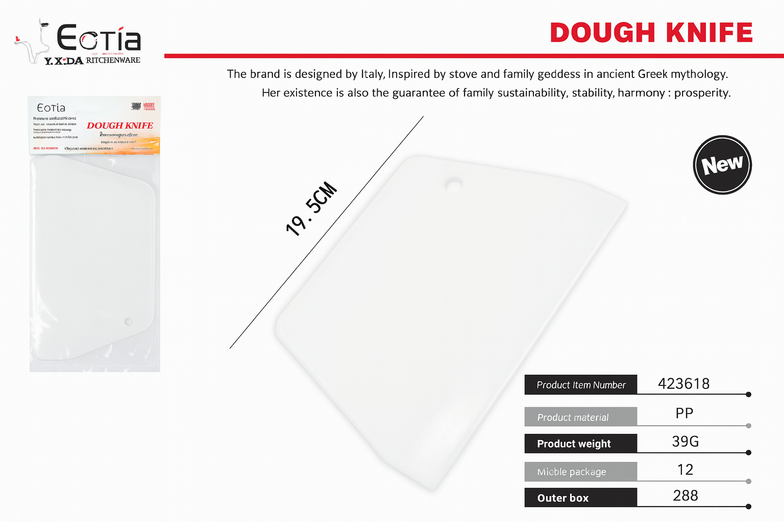 Cuchillo de Plástico para Masa – Ligero, Seguro y Práctico