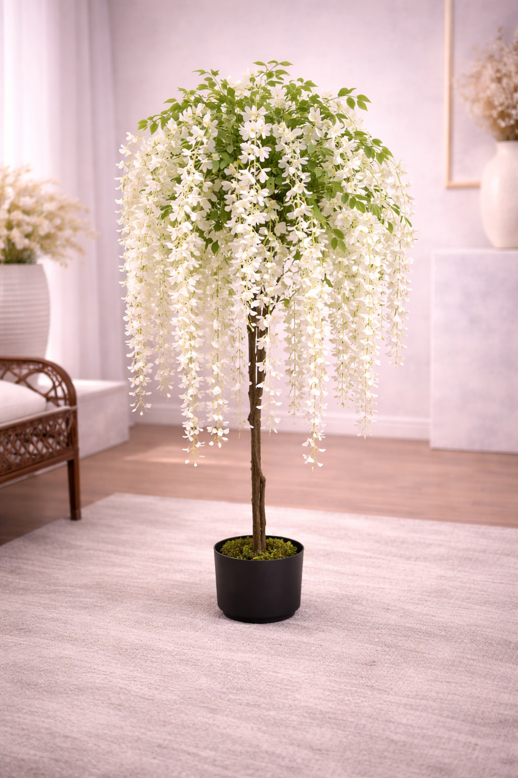 Planta Artificial Floral – Diseño Elegante con Maceta