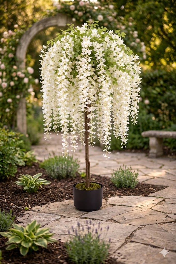 Planta Artificial Floral – Diseño Elegante con Maceta