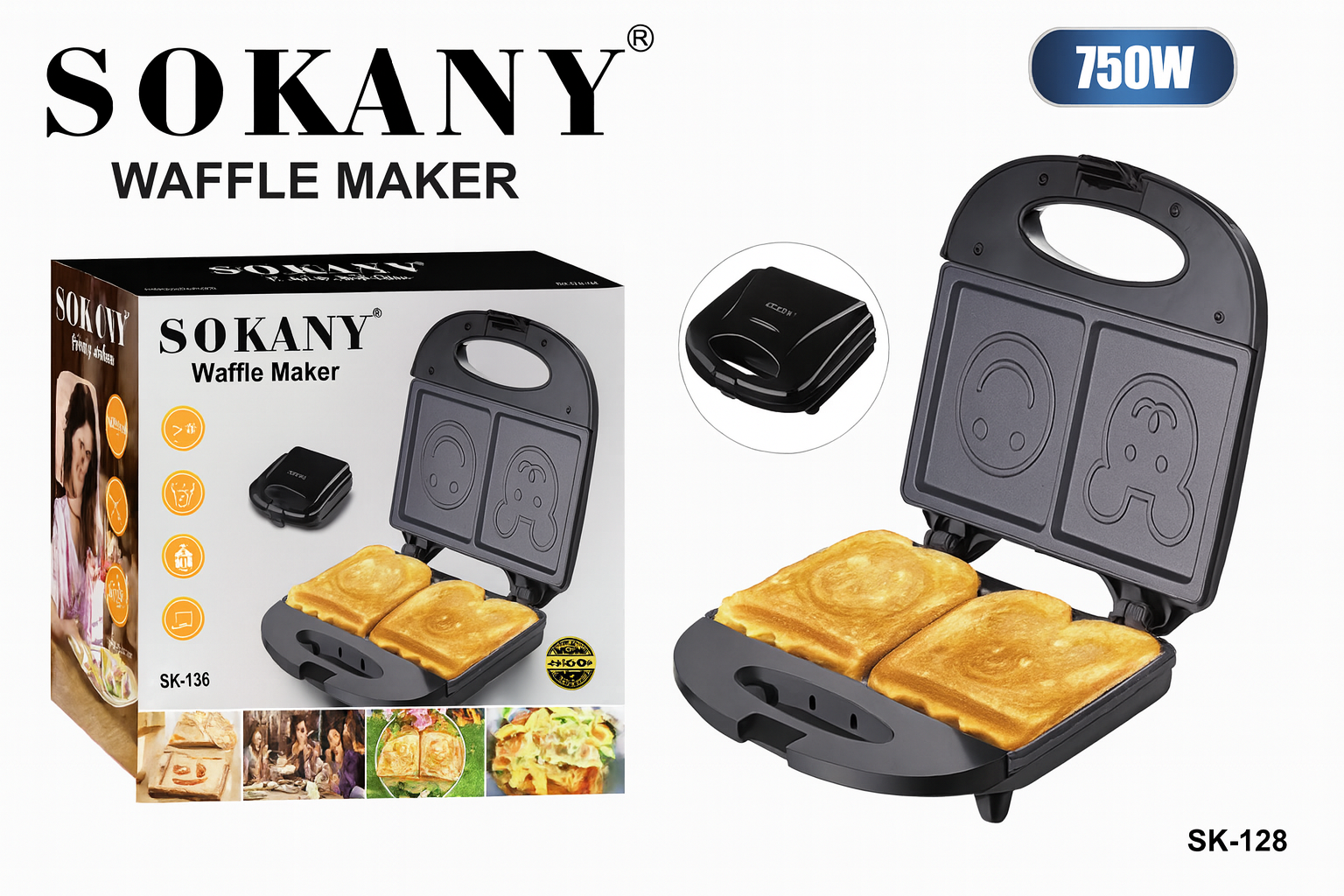 Tostadora  110V – Pan Tostado con Divertidas Caritas