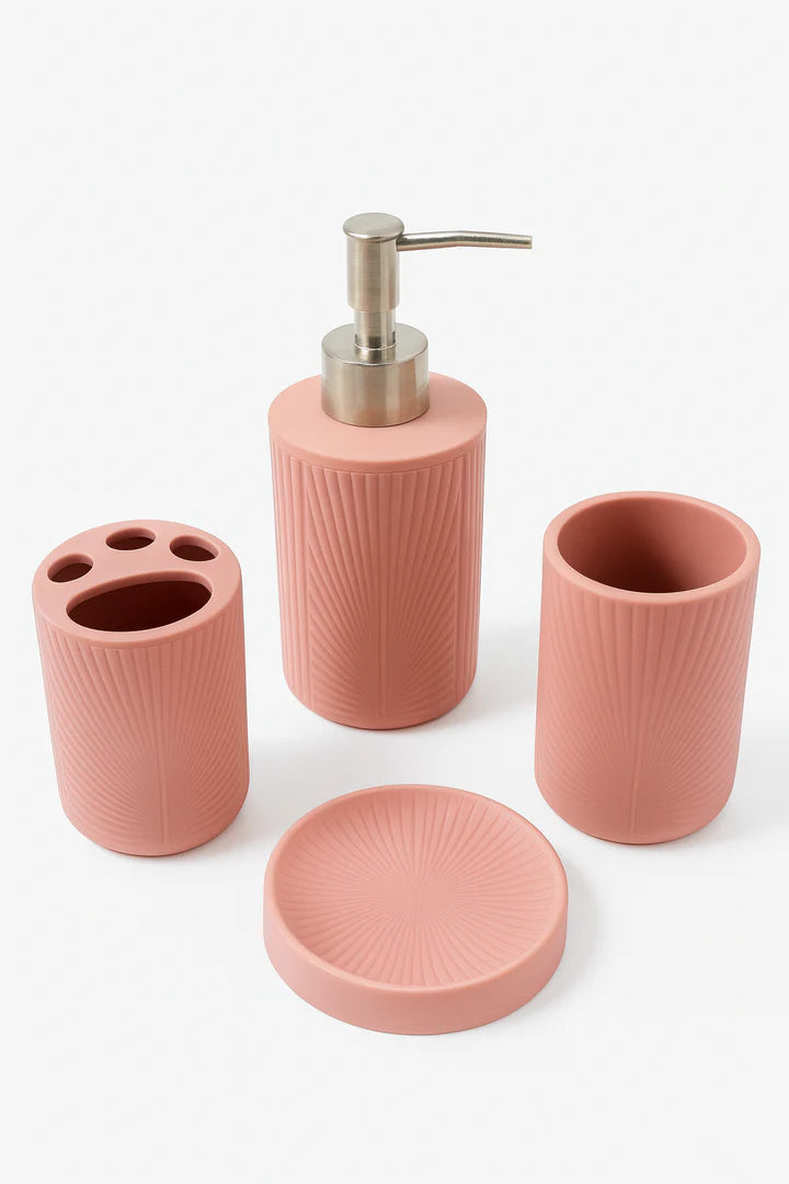 Set de Accesorios de Baño en Cerámica Texturizada