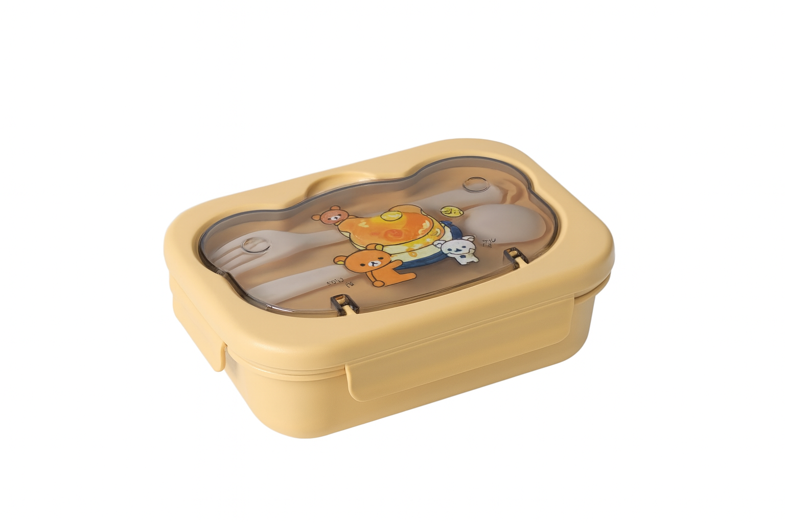 Caja de almuerzo plástica | 18.5 × 13.2 × 7.3 cm