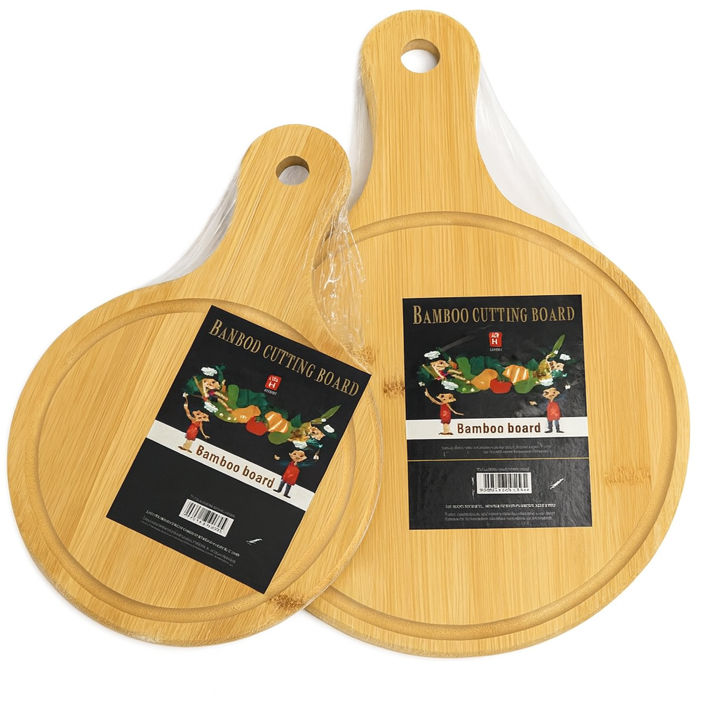 Tabla redonda bambU, 33x23x1.5 cm.