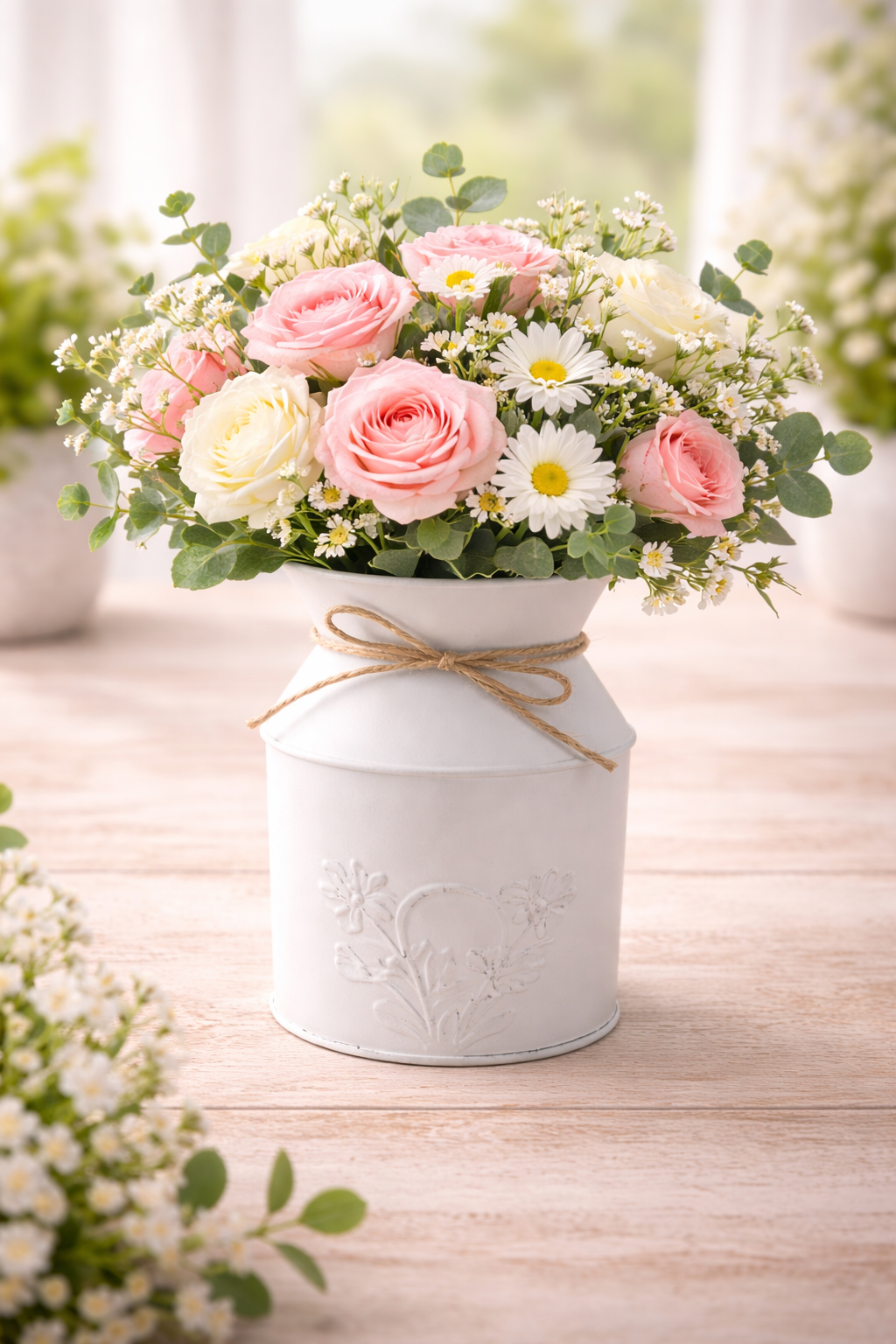 Arreglo Floral Artificial en Maceta