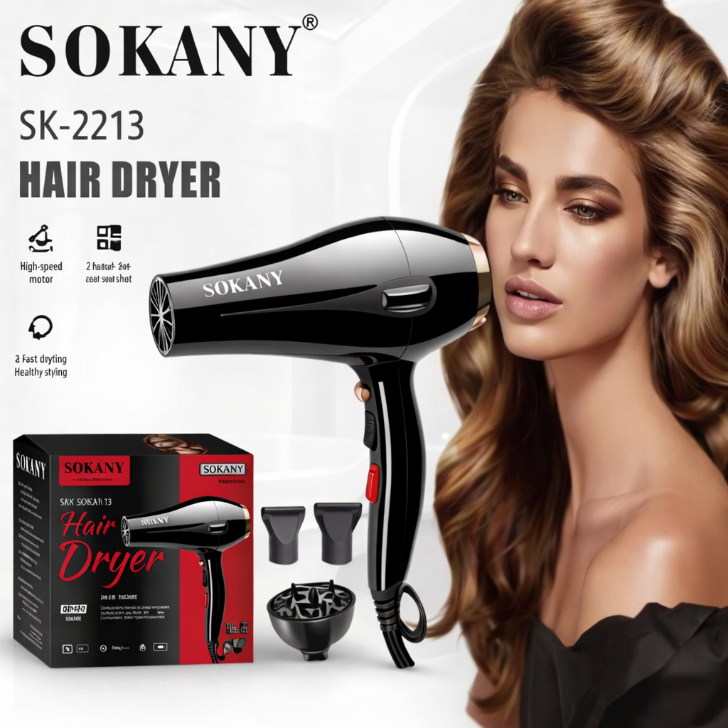 Secadora de Pelo Profesional – Potencia de Secado y Control de Brillo