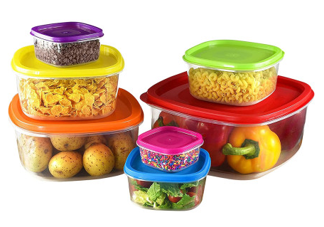 Set de 7 táperes plásticos para conservar alimentos | Diferentes tamaños