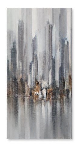 Óleo con marco interno 80×160 cm, pieza artística para decoración de interiores