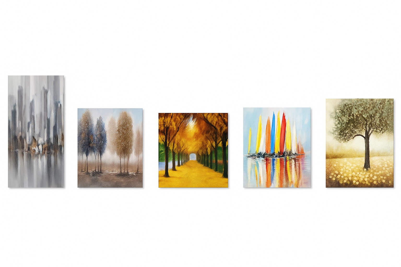 Óleo con marco interno  80×160 cm, pieza artística para decoración de interiores