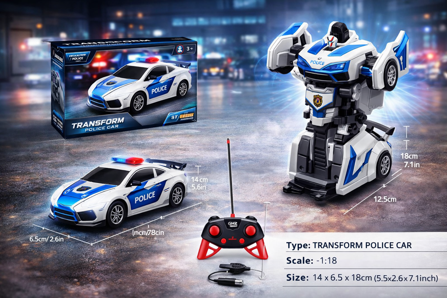 RC Lamborghini Transformable 1:18