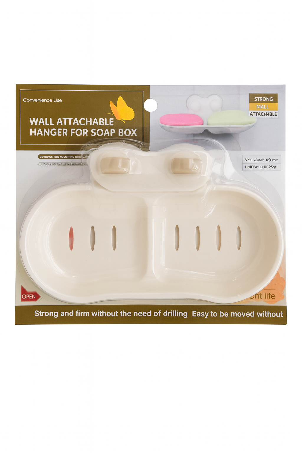 Jabonera doble para pared