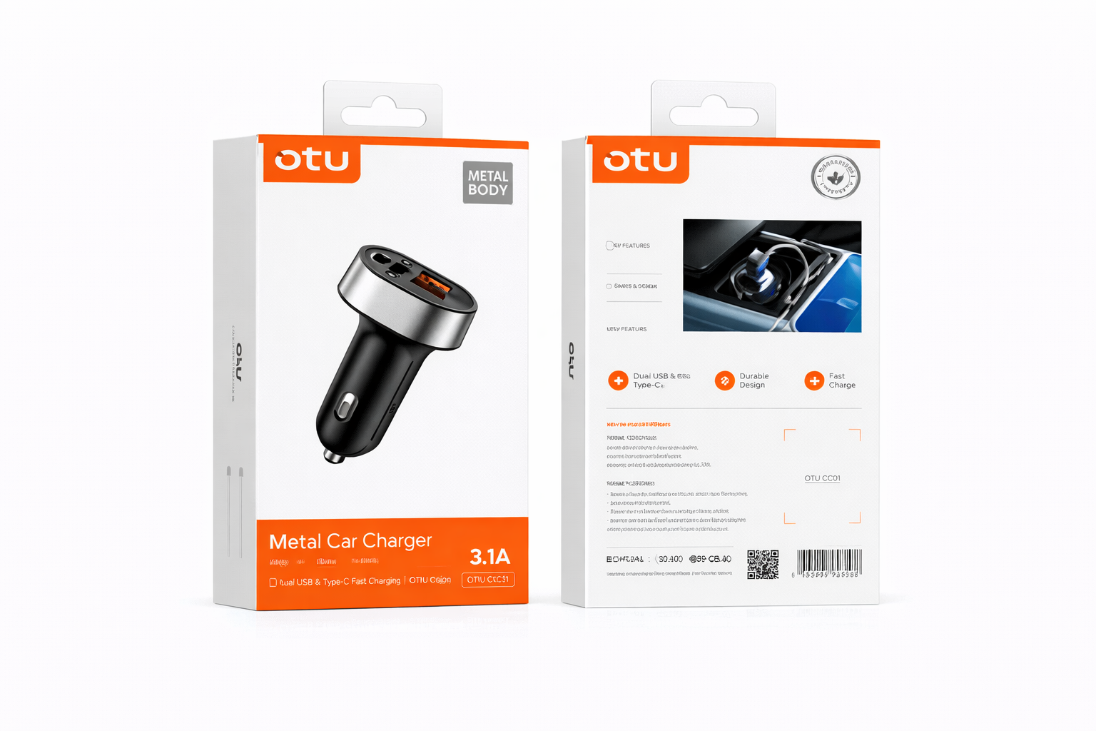 Cargador para Auto Negro con Doble USB – Energía Compartida en Cada Viaje