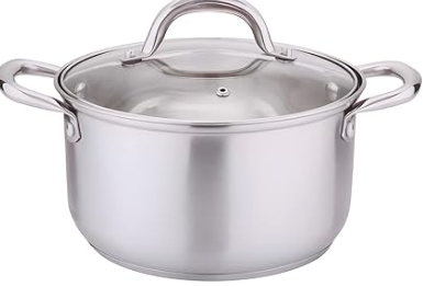 Set de Cacerolas en Acero Inoxidable – 3 Piezas