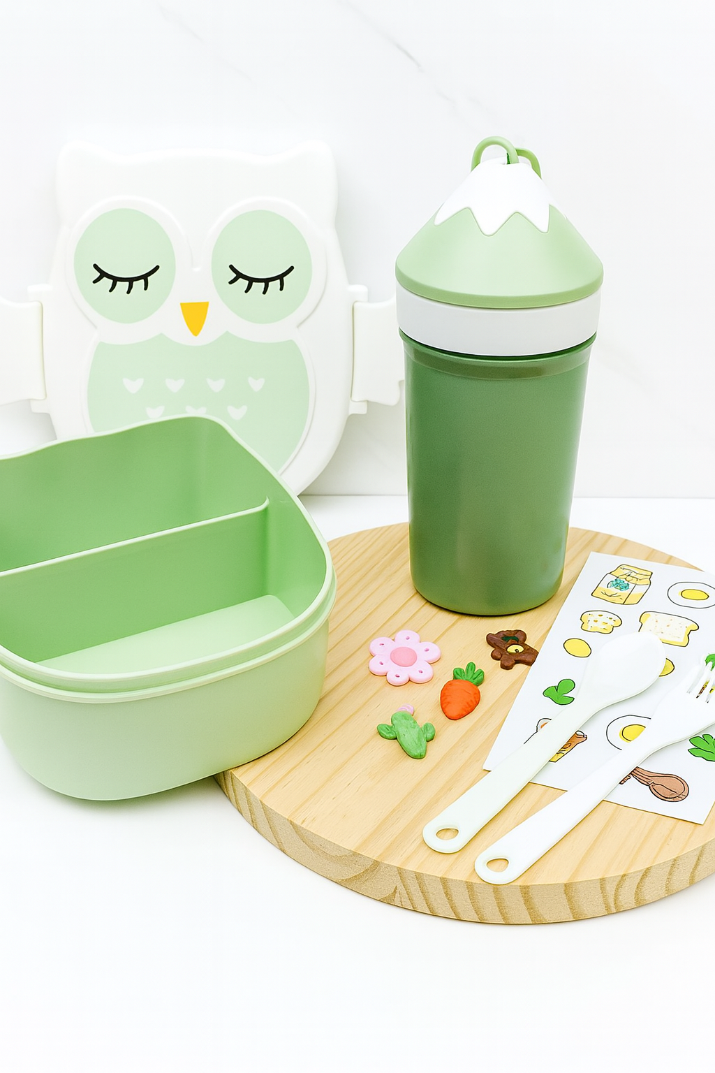 Set de táper y pachón de plástico | 800 ml + 380 ml