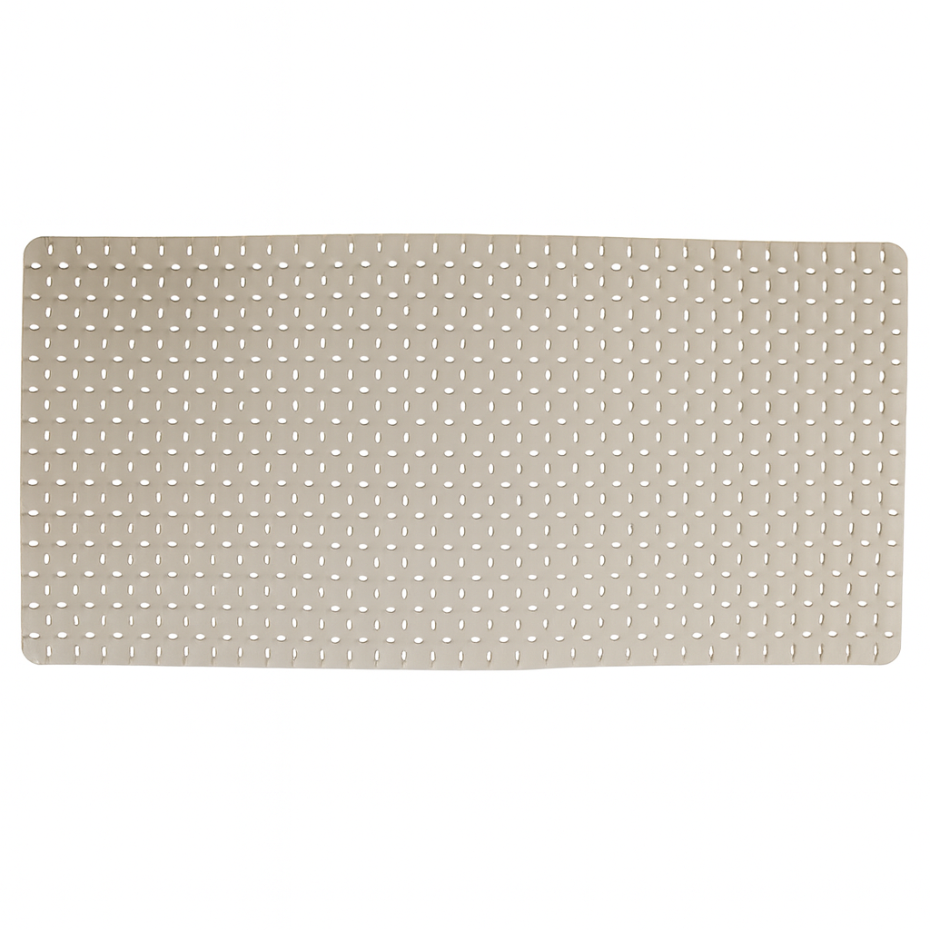 Alfombra baño a cuadros, beige, 78x35 cm