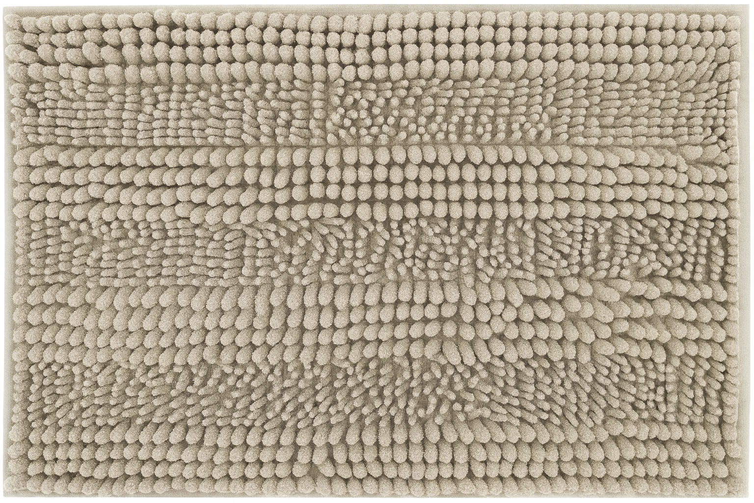 Alfombra chenilla, beige, 45x70 cm.