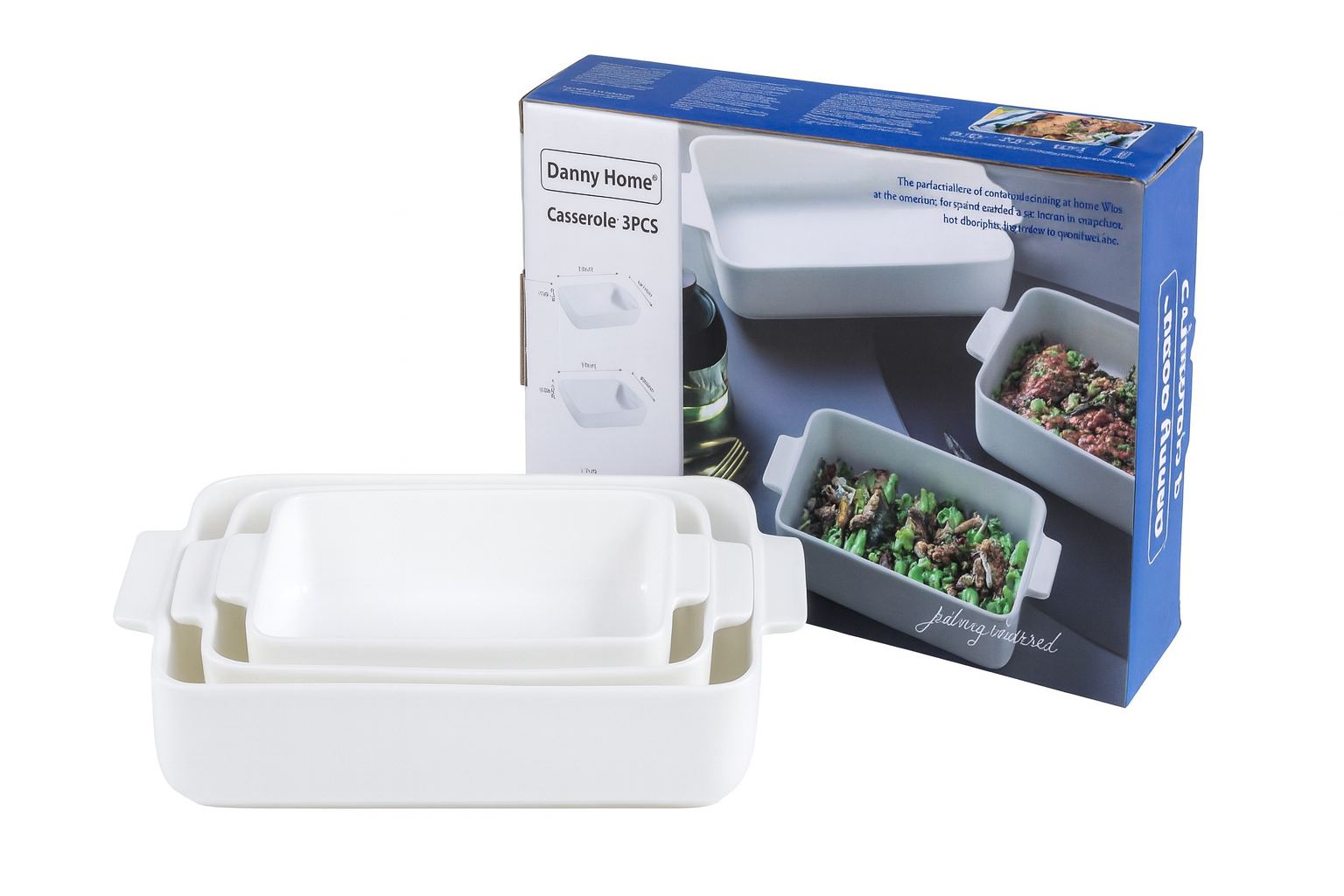 Set de moldes para hornear de porcelana