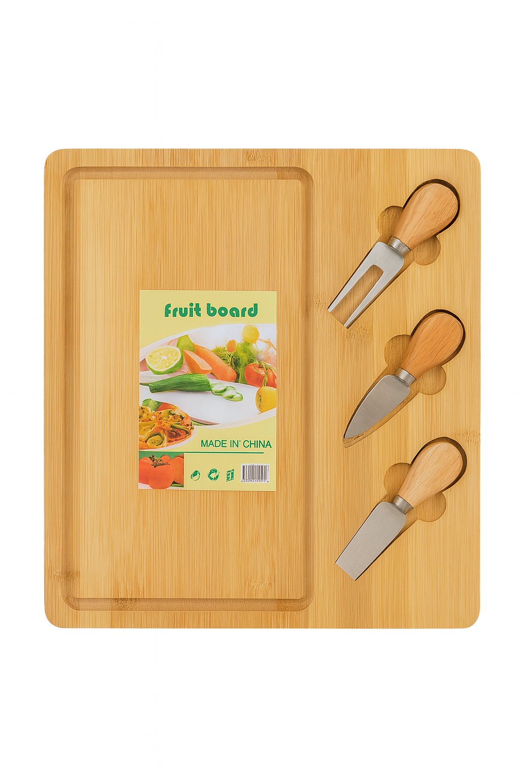 Tabla de bambu para queso 30*40*1.5cm