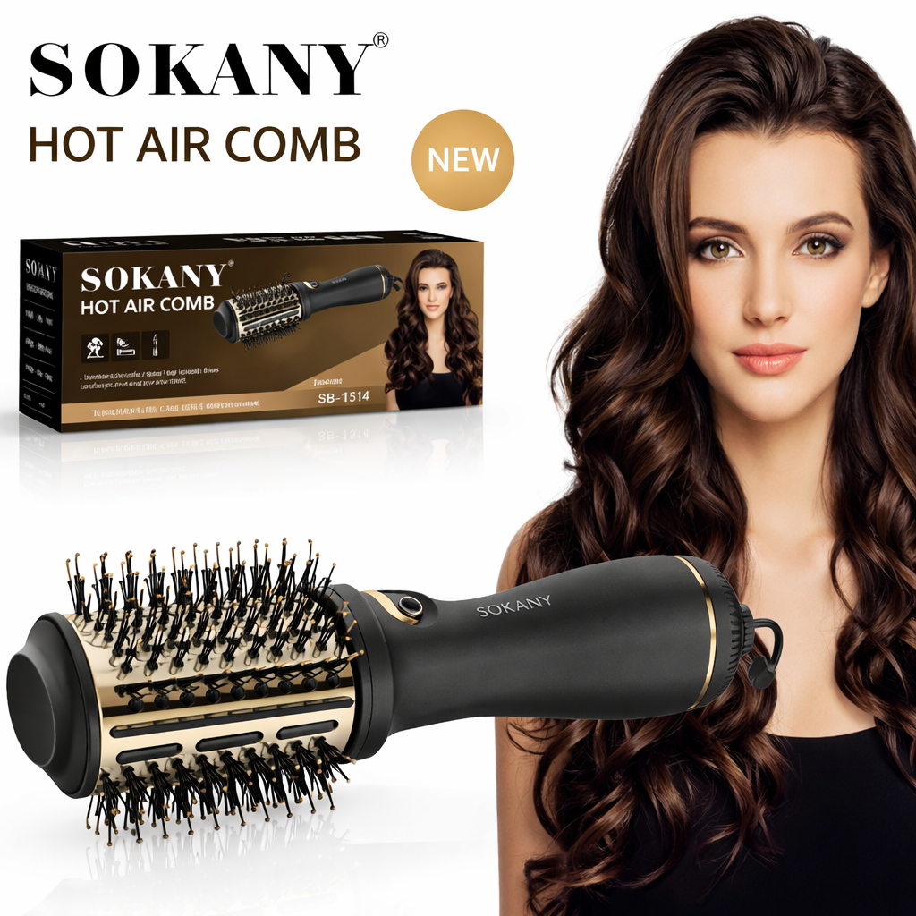 Cepillo de Aire Caliente Profesional – Secado y Moldeado en un Solo Paso