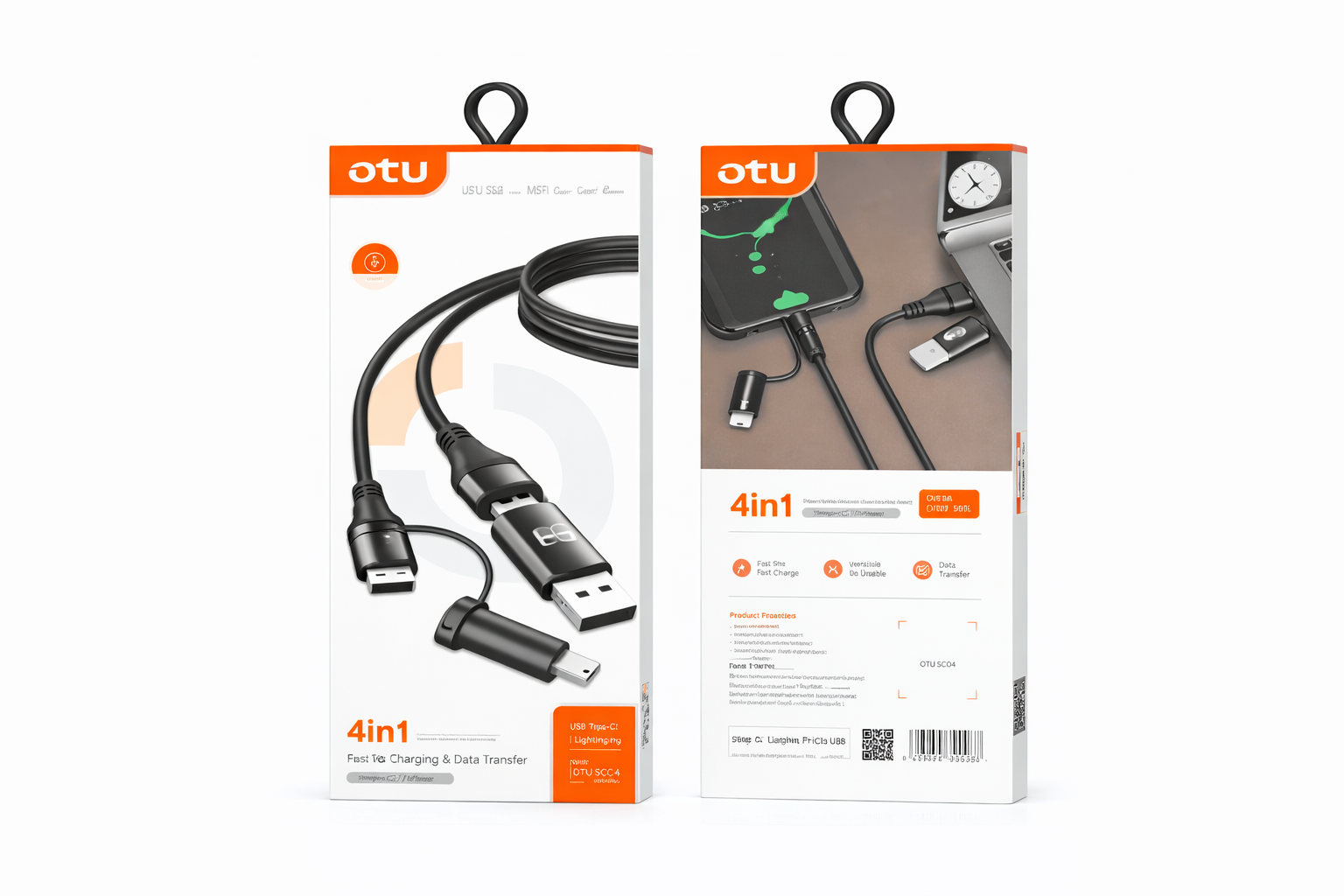 Cable de Carga Negro PD de 20W / 60W – Carga Rápida y Potente