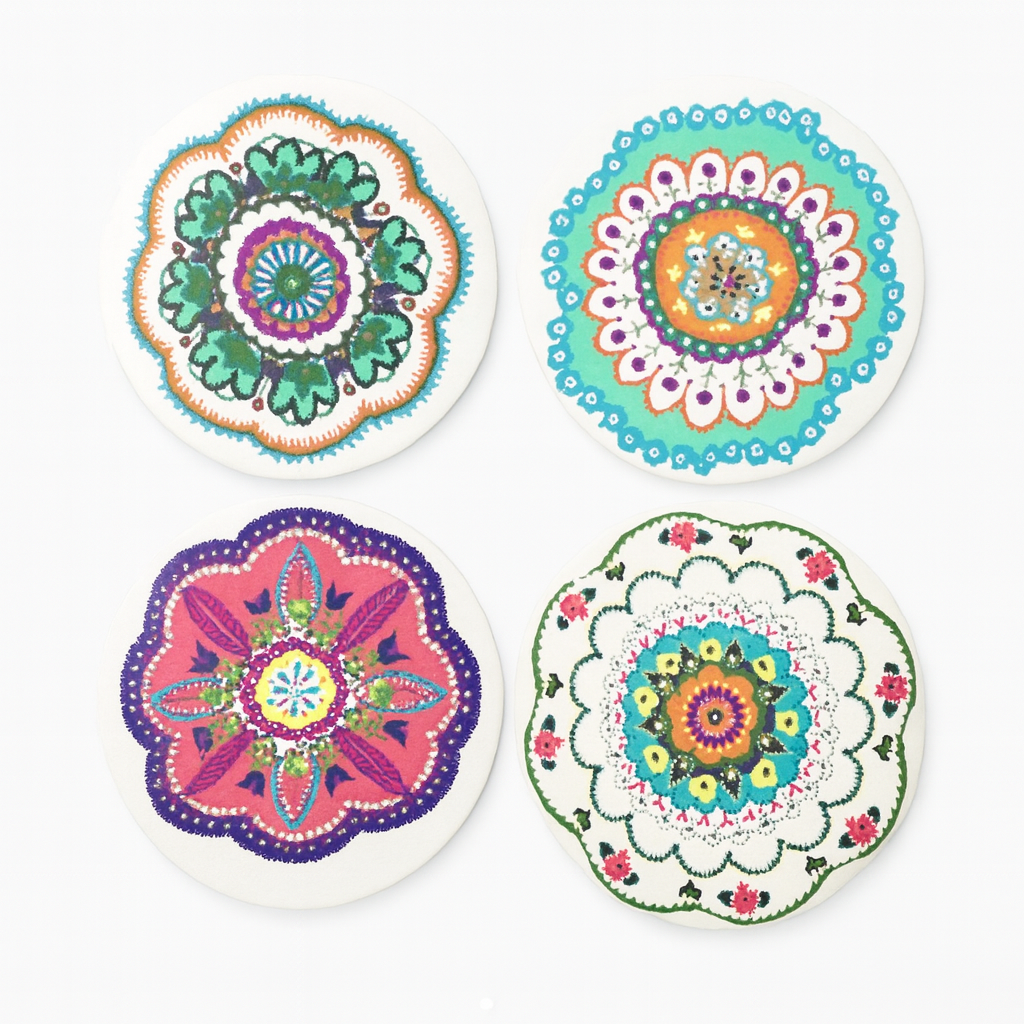 Set de posavasos de porcelana | 12 piezas – 20 cm