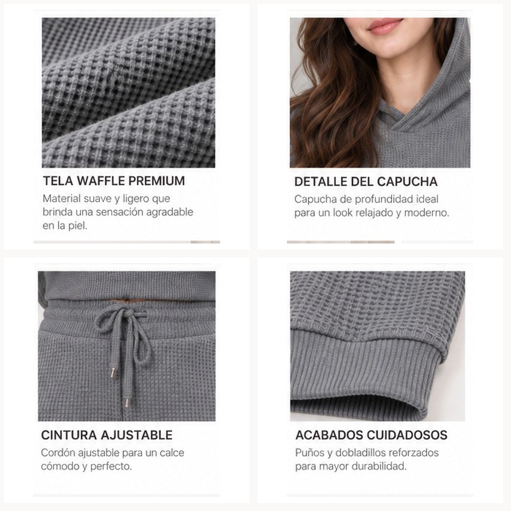 Set Cozy Waffle Sudadero