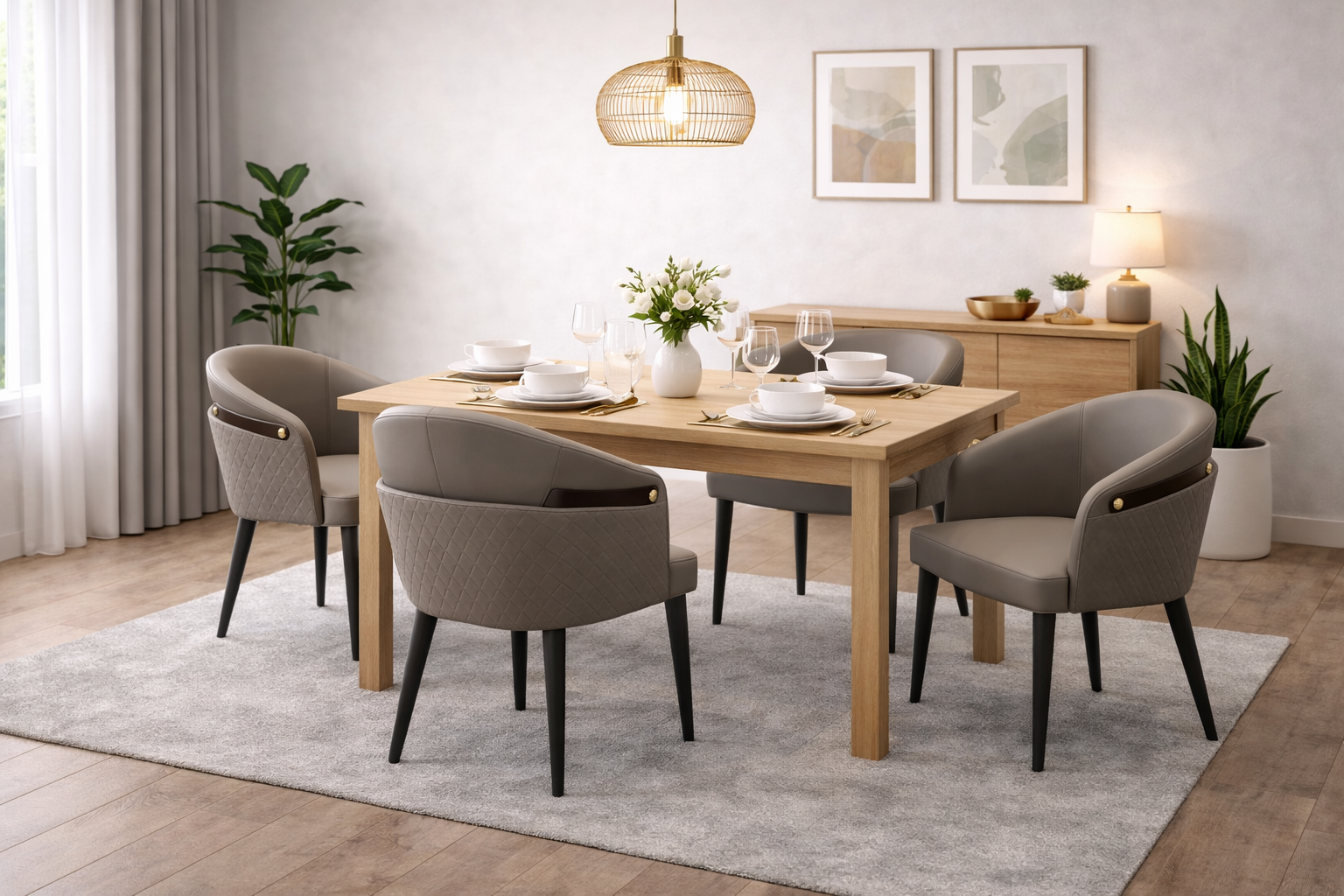 SILLA  – Cuero Sintético + Metal + Tela | Moderna, Elegante y Súper Resistente
