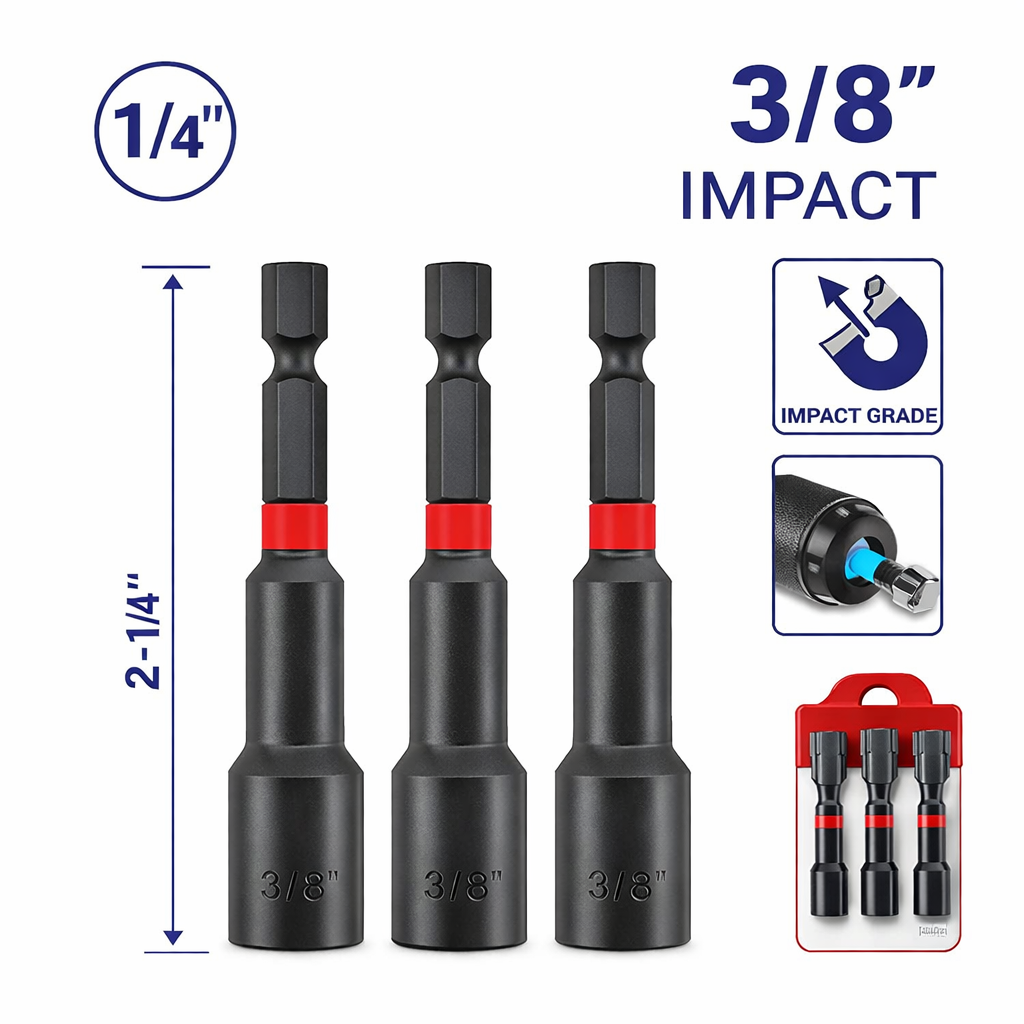 ¡Potencia y Sujeción Total! Conjunto de Puntas de Impacto Magnéticas