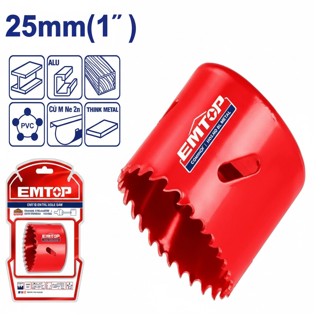 Sierras Copa Bi-Metálicas EMTOP - Línea de Precisión