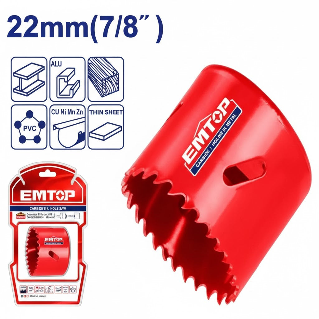 Sierras Copa Bi-Metálicas EMTOP - Línea de Precisión