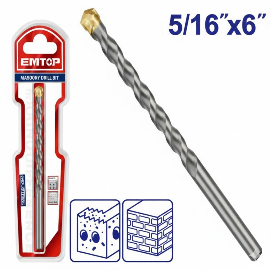 Brocas para Mampostería EMTOP – Precisión y Perforación de Alto Nivel