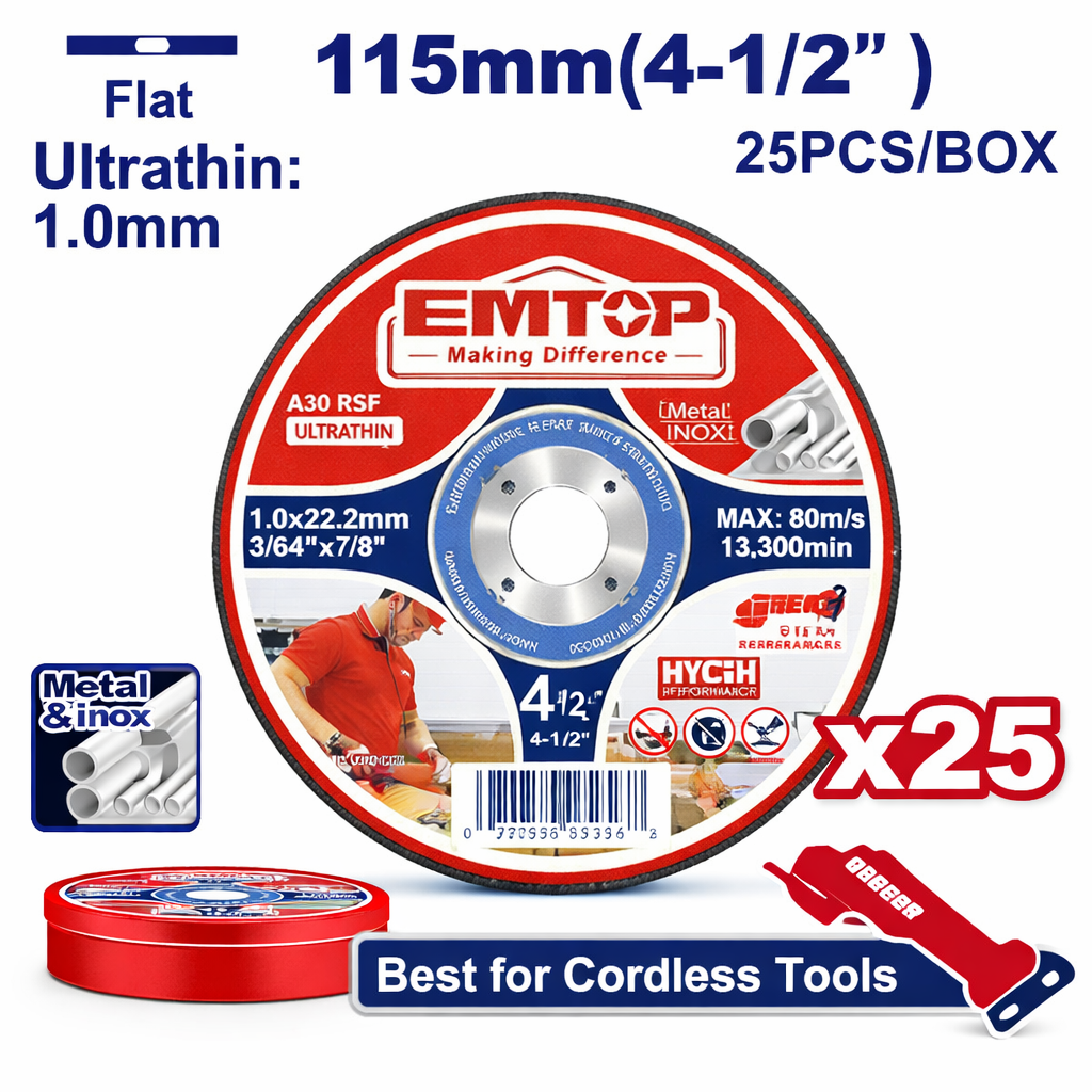 Set de Discos Abrasivos EMTOP – Rendimiento y Versatilidad