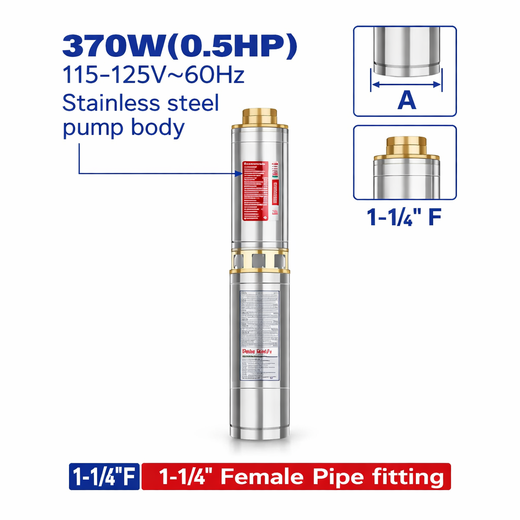 Bomba Sumergible de Acero Inoxidable - ¡Potencia y Durabilidad para tu Hogar!