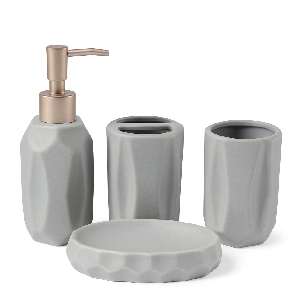 Set de jabonera y porta cepillo y vaso