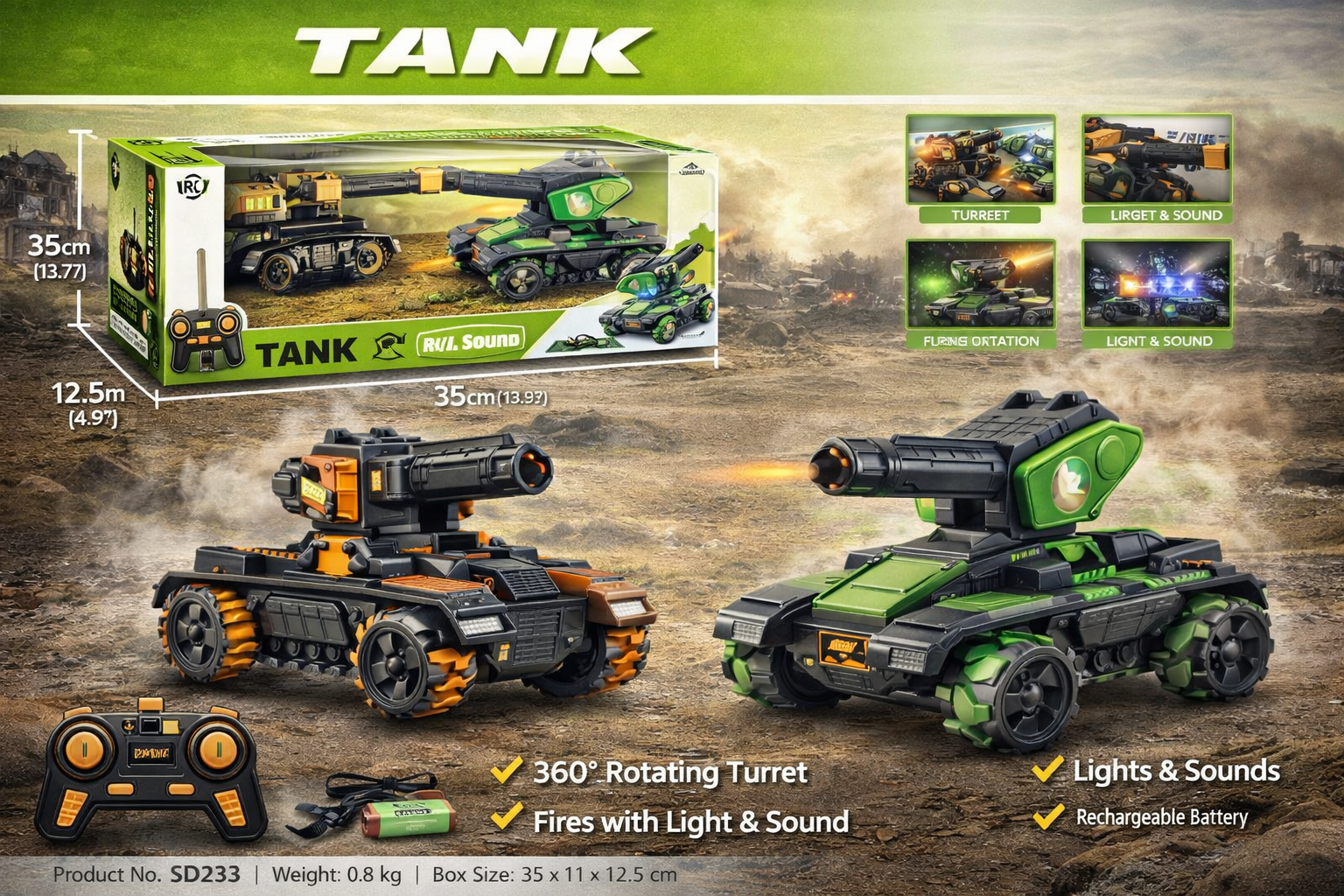 Tanque RC 2.4G