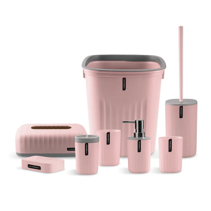 Set de Baño Moderno Texturizado – 8 Piezas