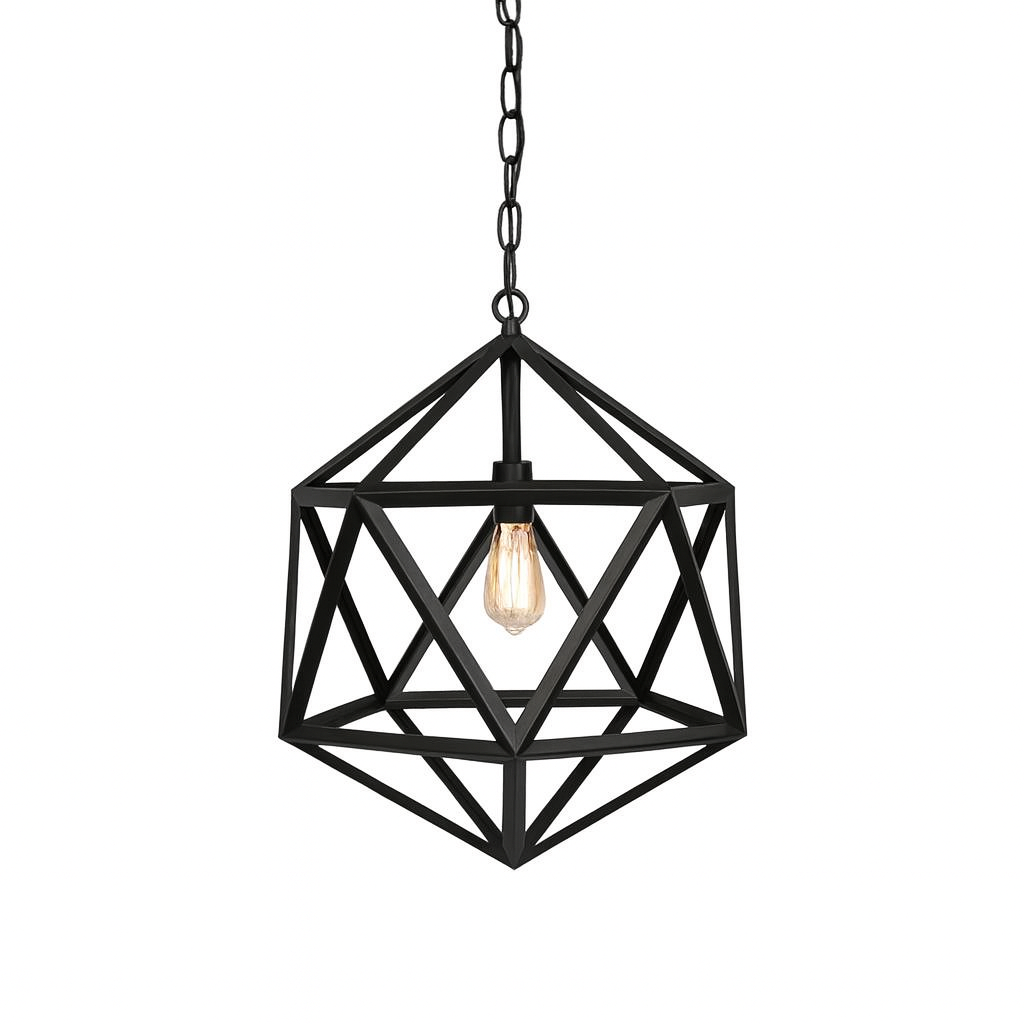 Lámpara LED Decorativa de Techo Colgante  – Color Negro Ø300 mm