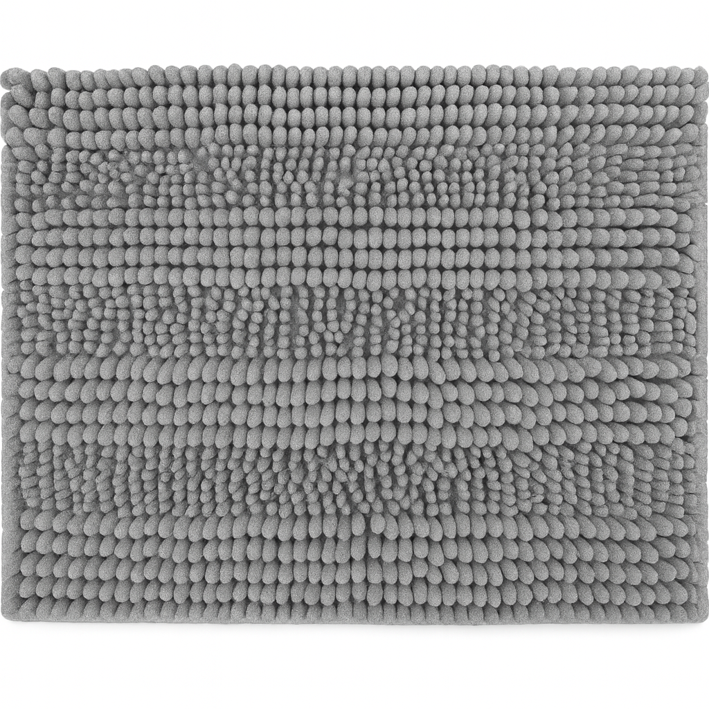 Alfombra chenilla, gris, 45x70 cm