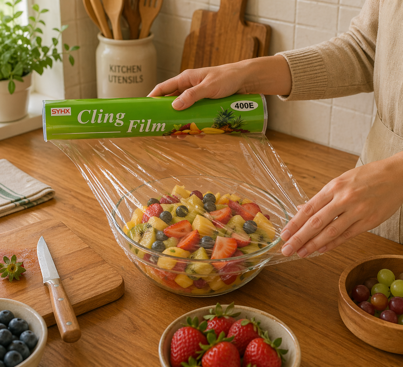 Rollo de film transparente para envolver alimentos