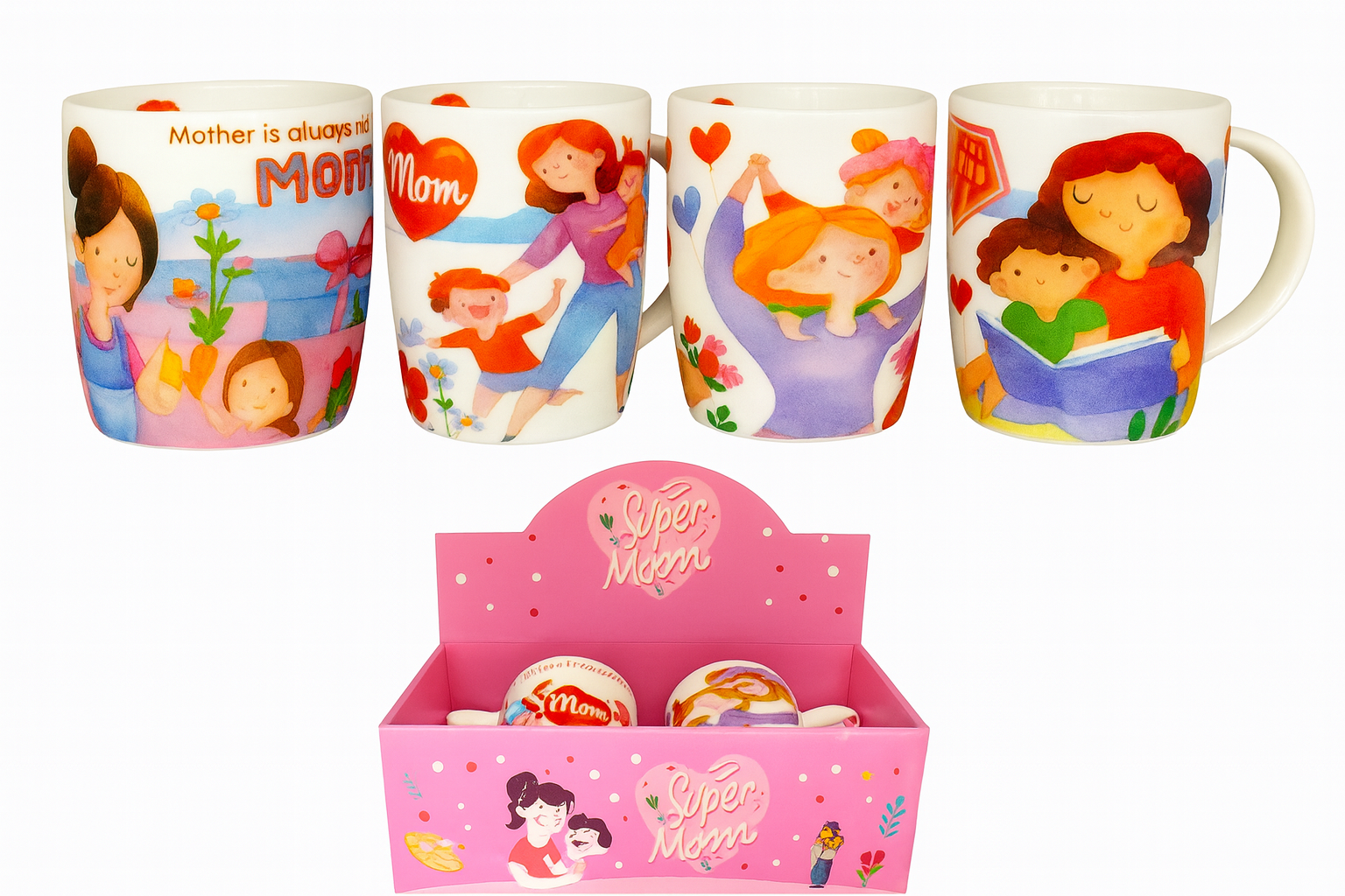 Set de tazas de cerámica | 320 ml (11 oz) – 2 piezas
