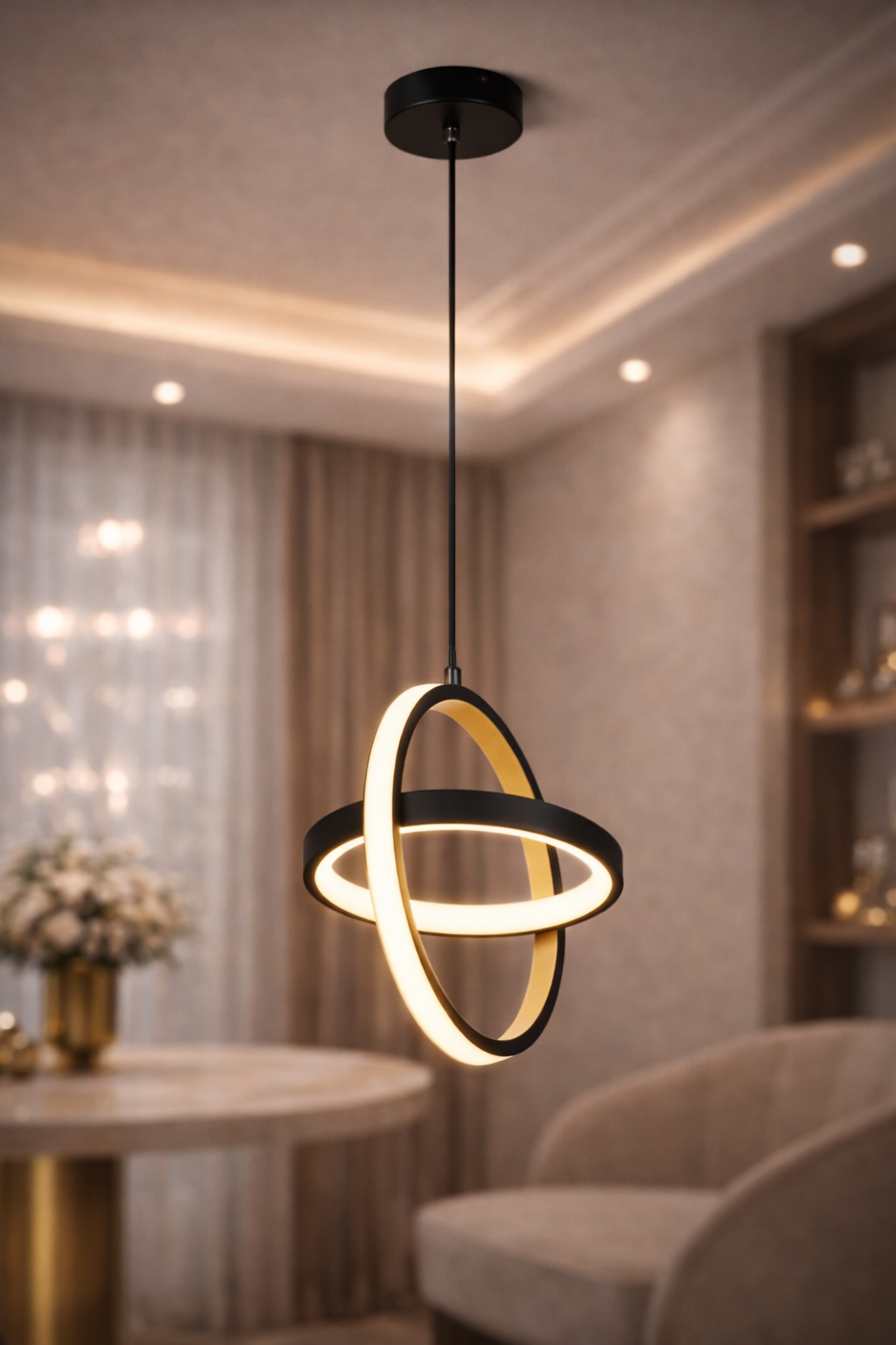 Lámpara Decorativa de Techo - Arte Lumínico Minimalista