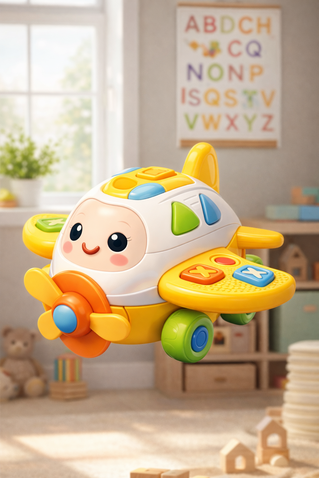 Bebe oso silbato avión