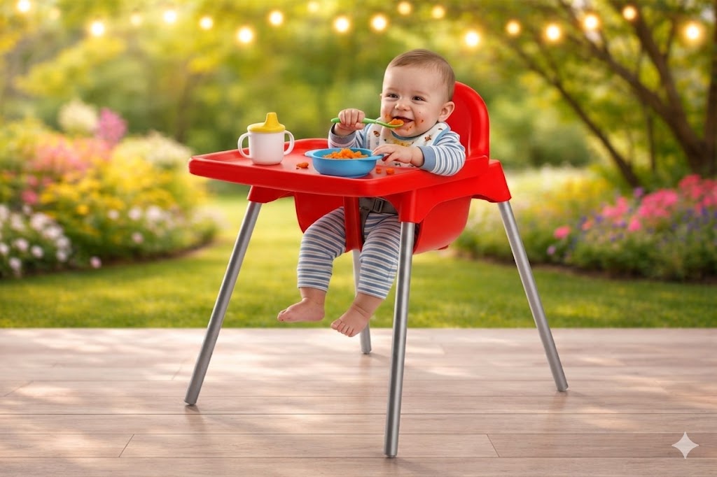 Silla de Comer para Bebé Segura y Cómoda