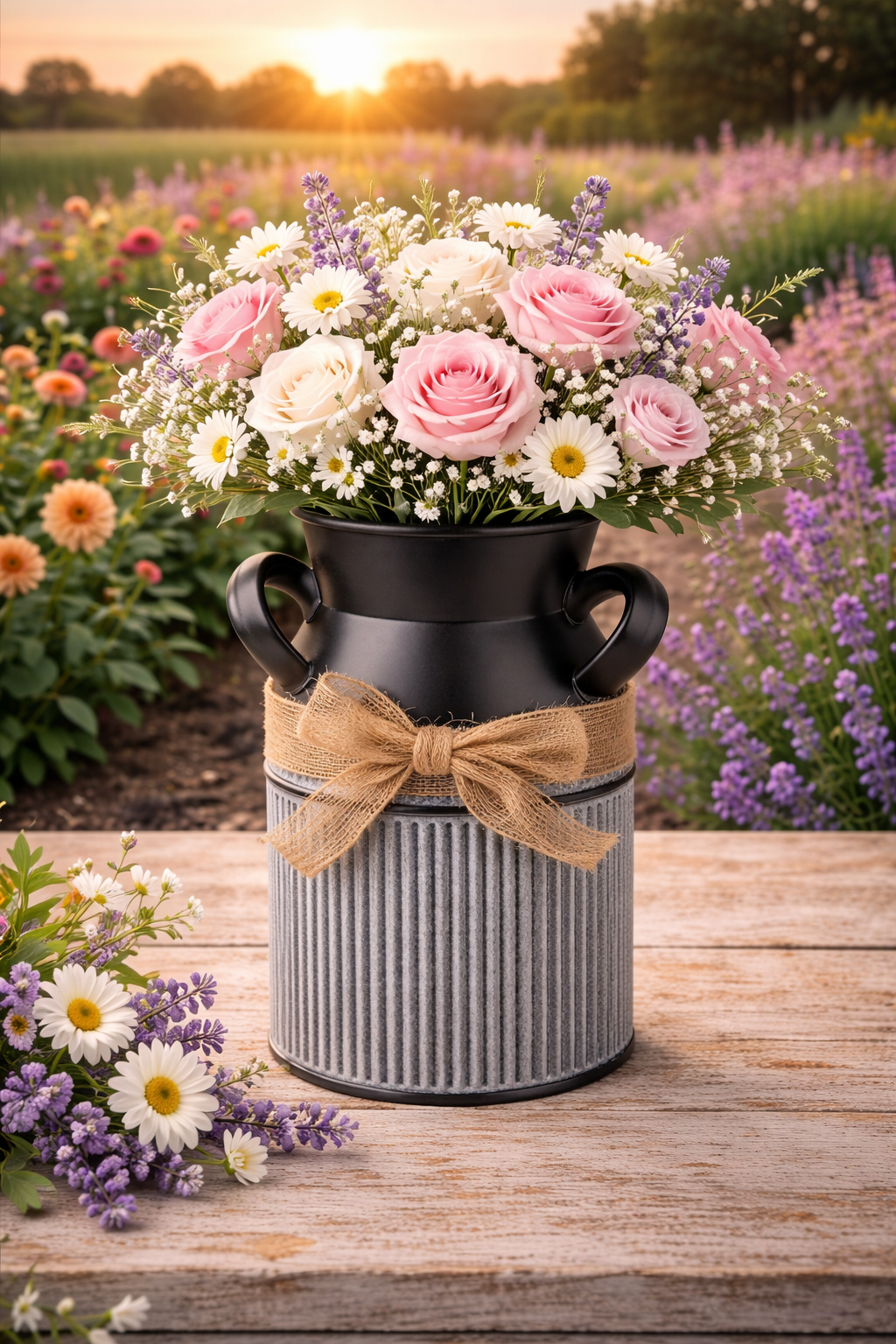 Maceta Decorativa con Acabado Clásico