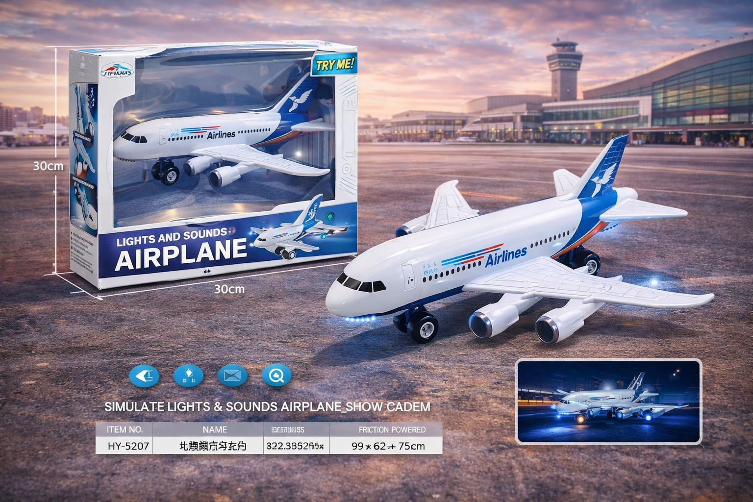 Juguete Infantil avión40.00 azul