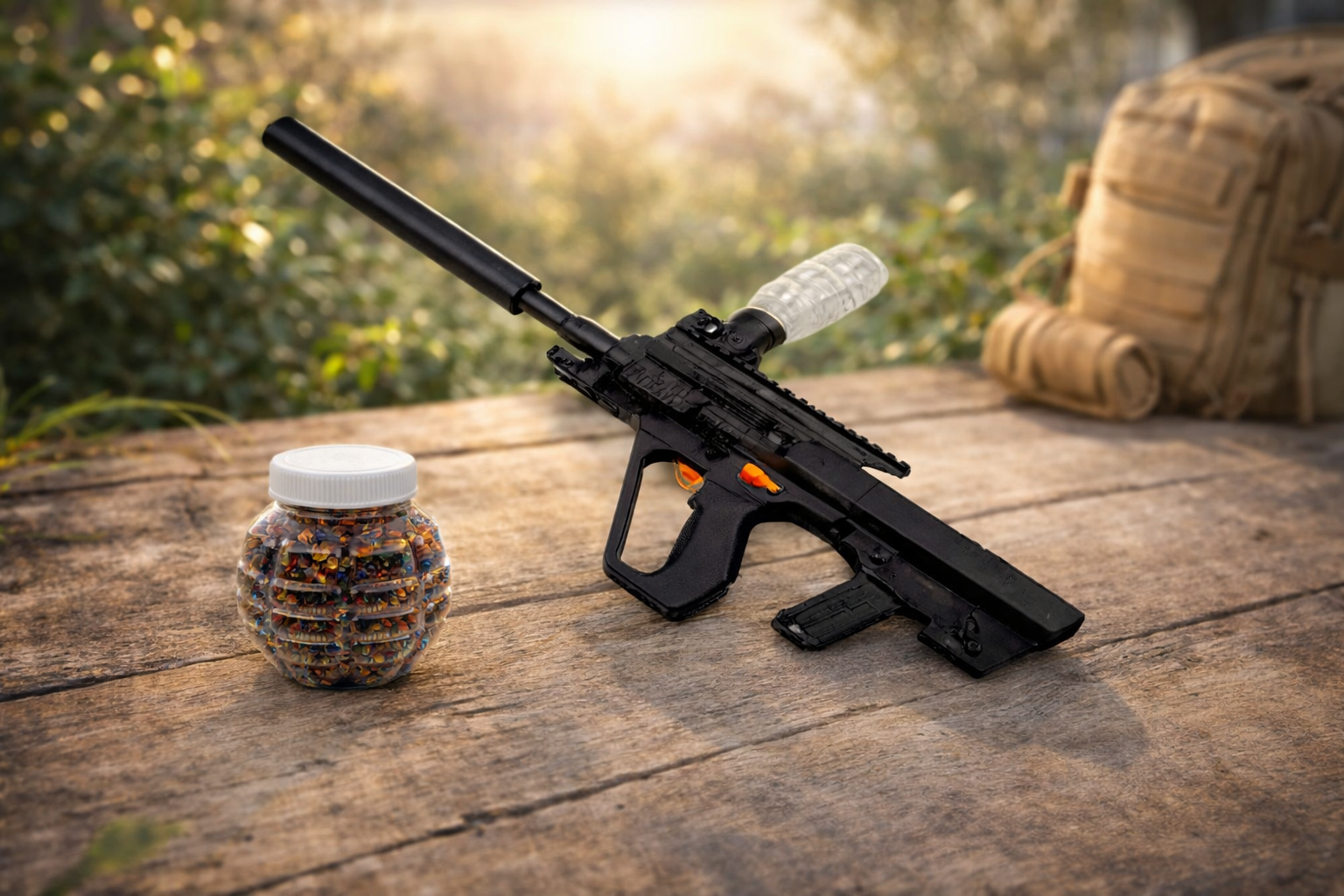 Rifle de Agua y Municiones Hidrogel