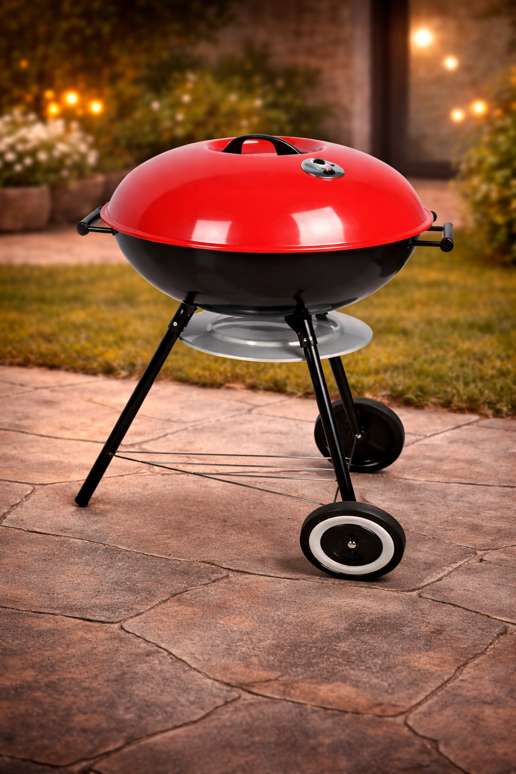 Churrasquera de metal a carbon portátil