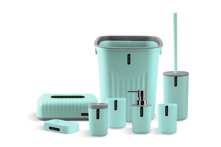 Set de Baño Moderno Texturizado – 8 Piezas