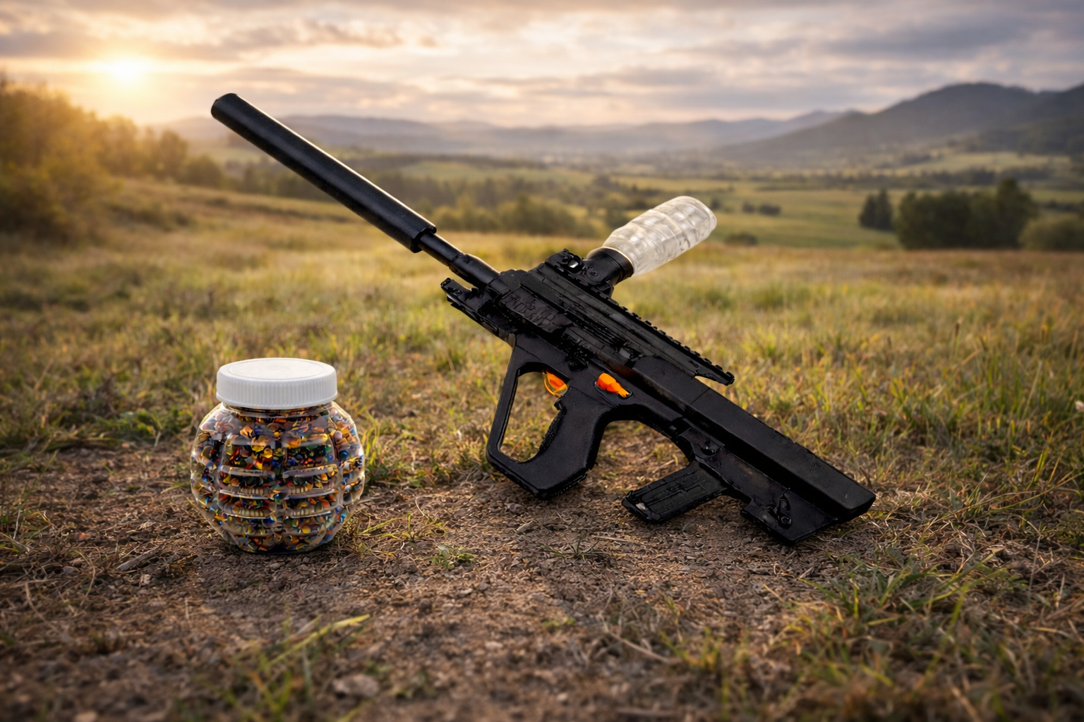 Rifle de Agua y Municiones Hidrogel