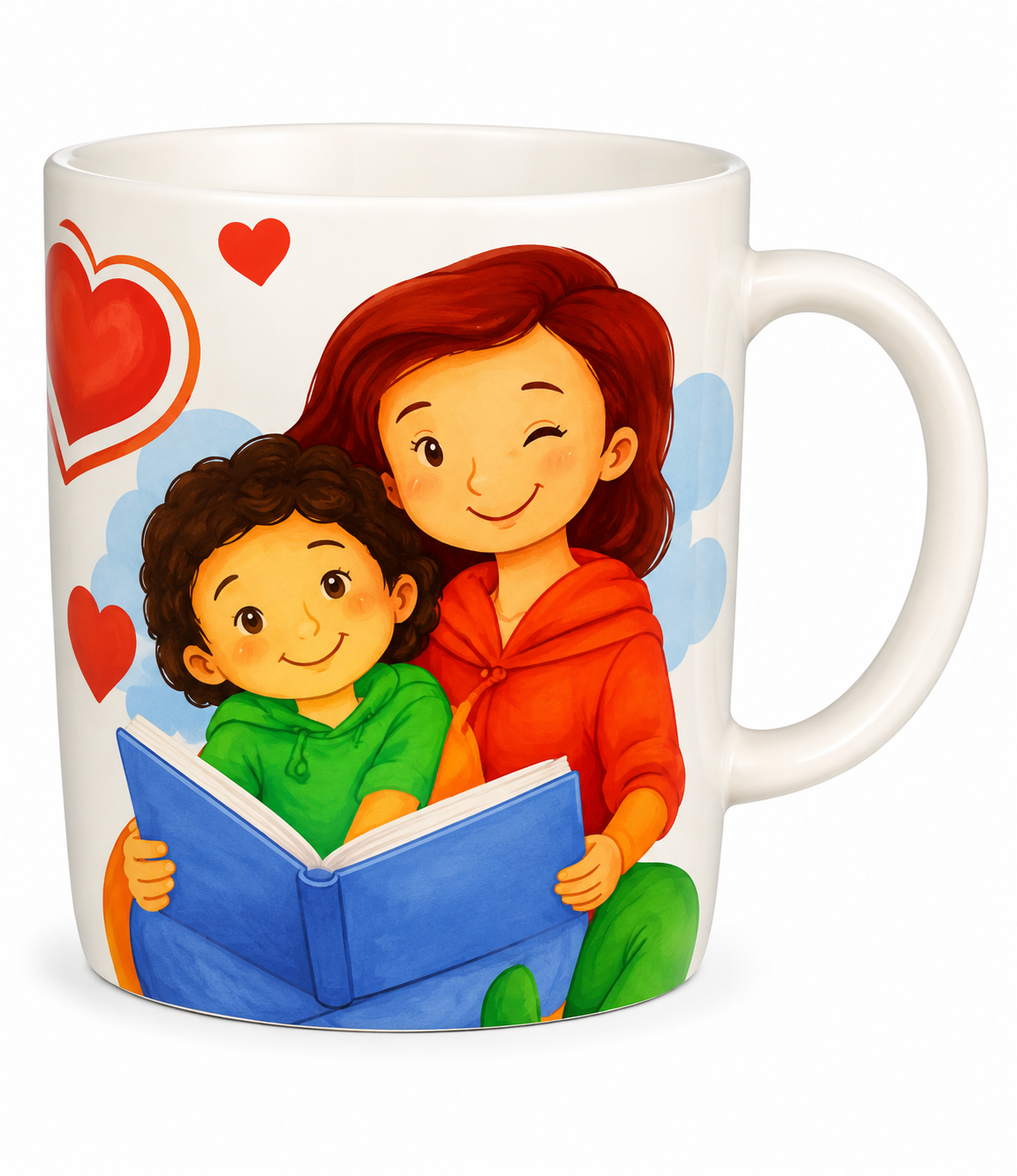 Set de taza y cuchara de cerámica | 320 ml (11 oz) – Modelo CRM-MTH004